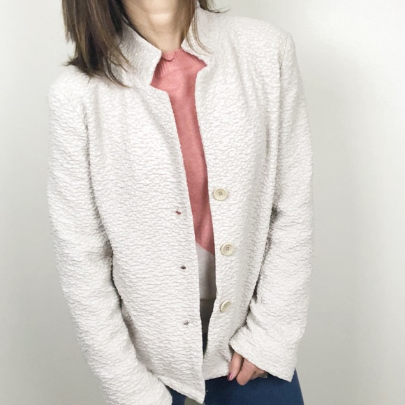 Eileen Fisher Jackets & Blazers - Eileen Fisher sand textural jacket